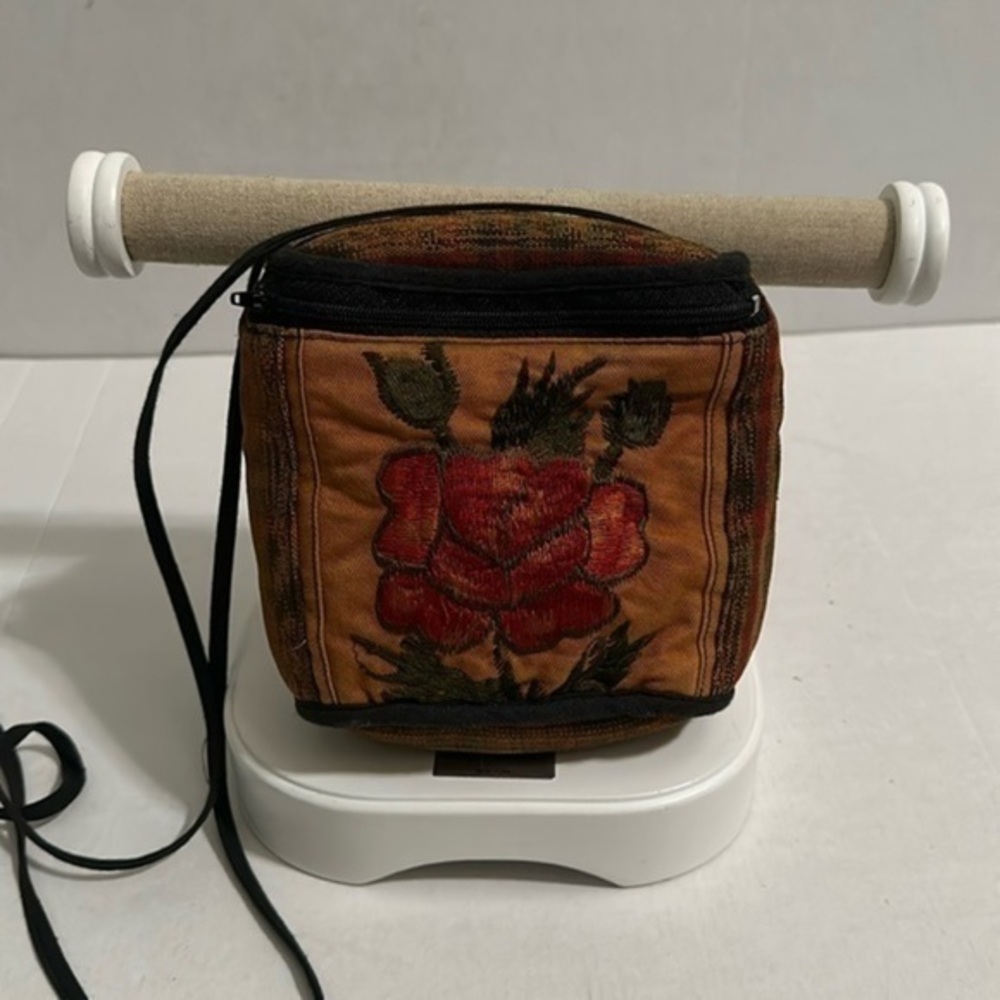 Women’s Embroidery Fabric Cotton Small Crossbody Bag Orange Multicolor Etsy